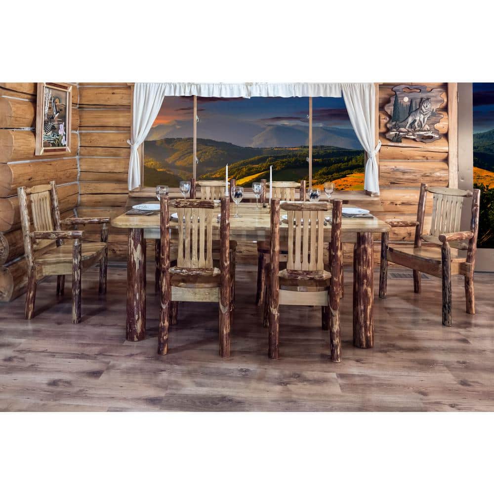 Rustic Reclaimed Pine 72" Extendable Dining Table for Six