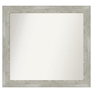 Dove Greywash 40 in. x 37 in. Custom Non-Beveled Distressed Recyled Polystyrene Bathroom Vanity Wall Mirror