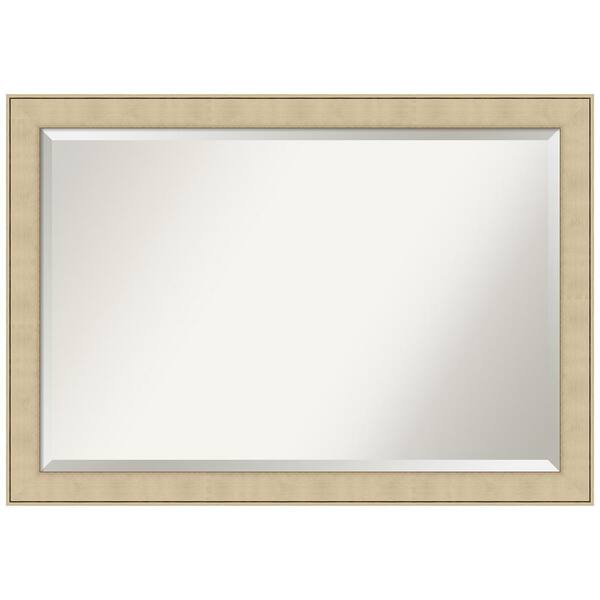 Amanti Art Classic Honey Silver 40 in. H x 28 in. W Framed Wall Mirror