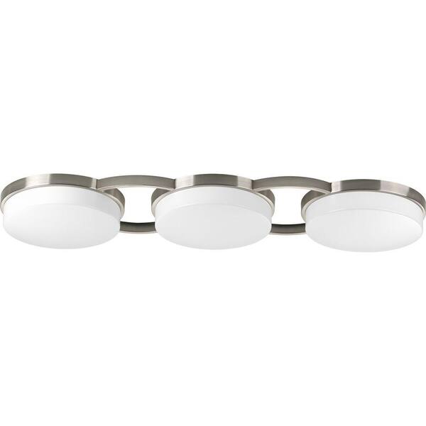 Progress Lighting Bingo Collection 6-Light Brushed Nickel Flushmount