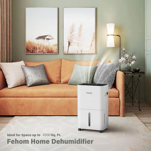 HOMCOM 30LDay Dehumidifier With Activated Carbon Air Filter, Continuous Drainage, 4.7L Water Tank, 24H Timer, Dehumidifier For Home Damp, Bedroom, Condensation, Mould, Laundry Drying - Groceries - View #9