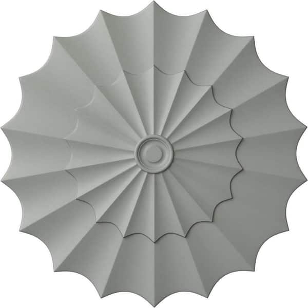 Ekena Millwork 64-1/4" x 4" Shakuras Urethane Ceiling Medallion (For Canopies up to 5-3/4"), Primed White