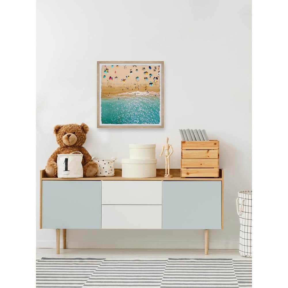 Turquoise Ocean and Sandy Shore Framed Landscape Print