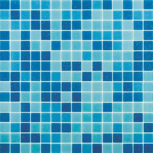 Mingles 12 in. x 12 in. Glossy Pacific Blue Glass Mosaic Wall and Floor Tile (20 sq. ft./case) (20-pack)