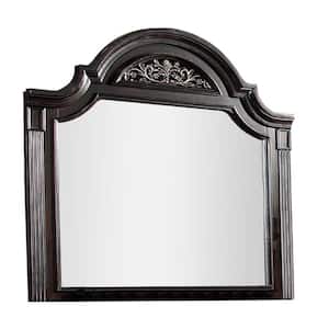 Syracuse 48.5 in. x 47.63 in. Modern Rectangle Framed Dark Walnut Accent Mirror