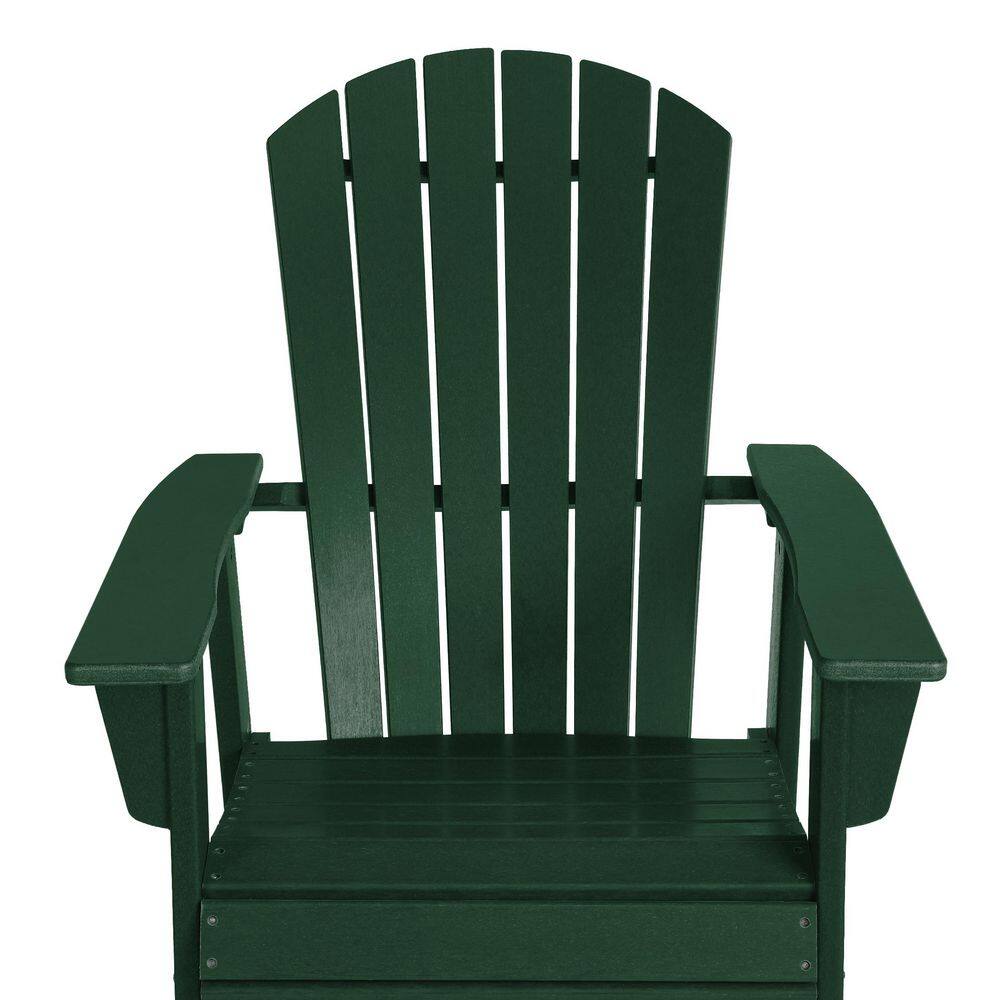 Altura Dark Green HDPE Adirondack Dining Chair