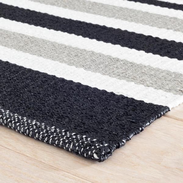 Oakley Stripe Handwoven Neutral 8 ft. x 10 ft. Outdoor Area Rug