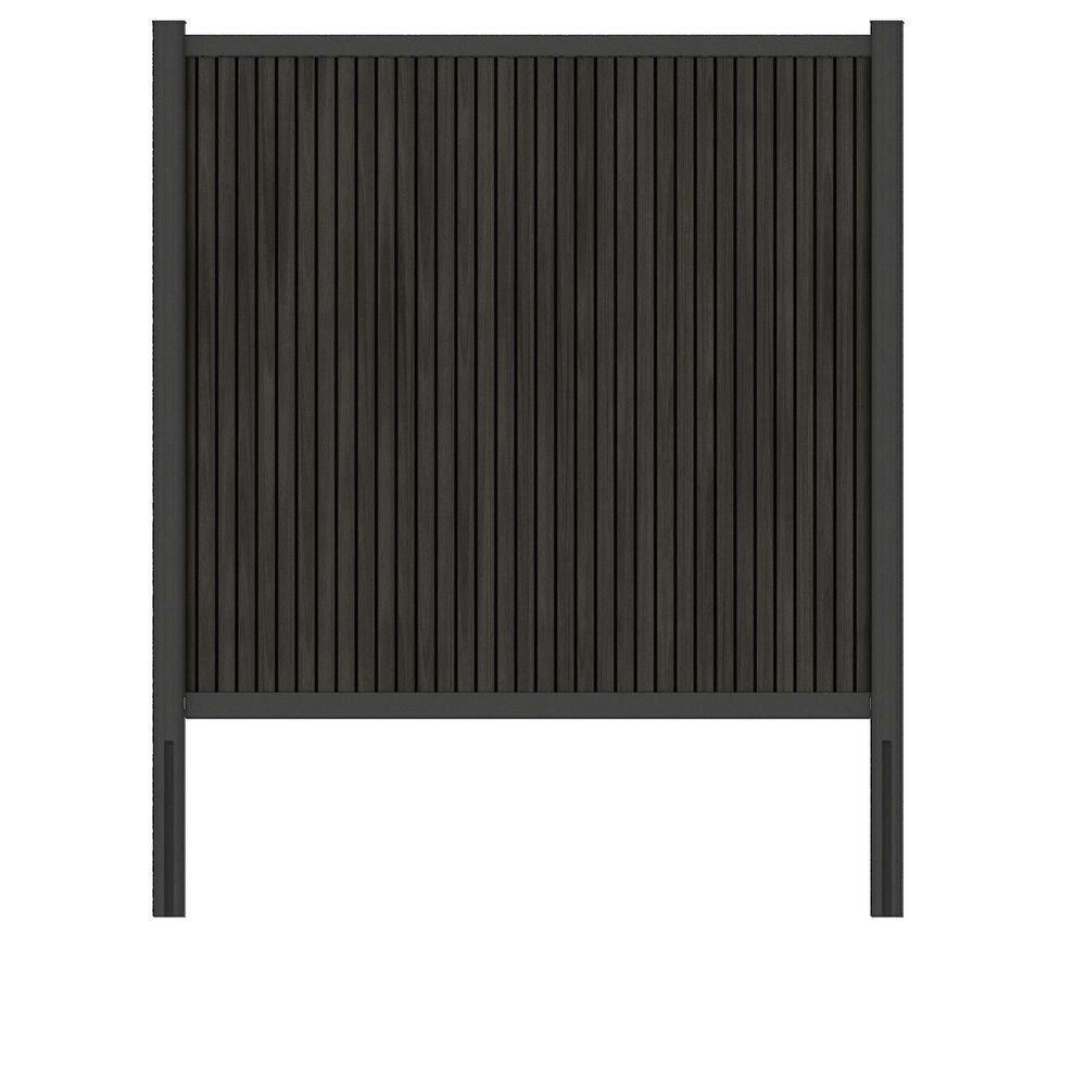 UltraEasy 6 ft. x 6 ft. Indian Ebony Composite European Style Vertical Fence Panel Kit with Black Frame price history on PriceWatchPro