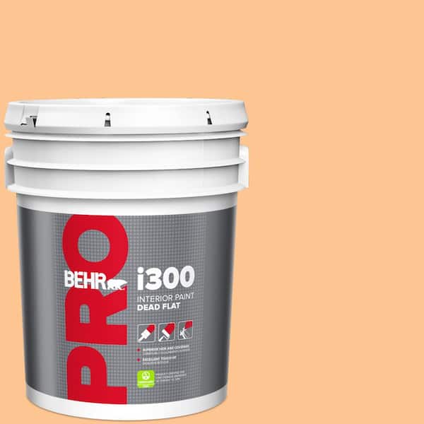 BEHR PRO 5 gal. #P220-4 Dainty Apricot Dead Flat Interior Paint