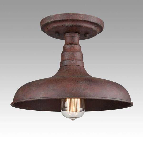 Clara-One Light Semi-Flush Mount 2024 -4.75 Inches Wide by 11 Inches Old Bronze