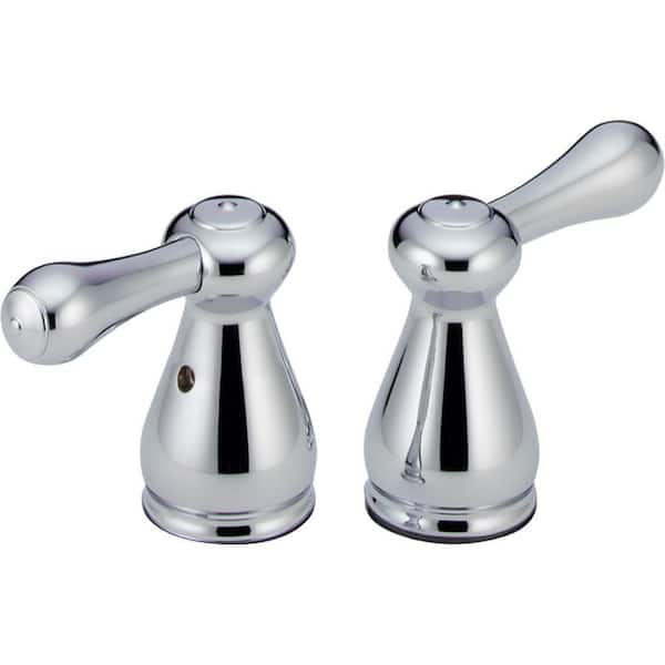 Delta Pair of Leland Lever Handles in Chrome for 2-Handle Bathroom/Kitchen/Bar/Prep Faucets