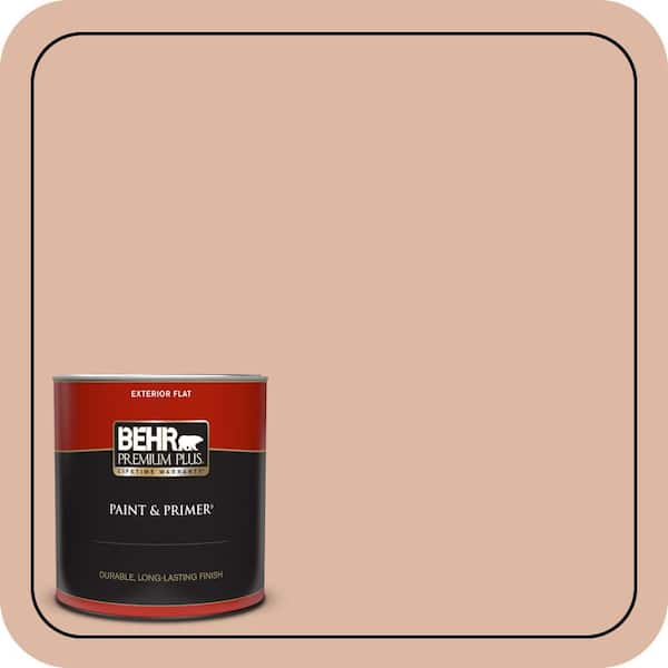 BEHR PREMIUM PLUS 1 Qt. #ECC-60-1 Coral Bay Flat Exterior Paint & Primer