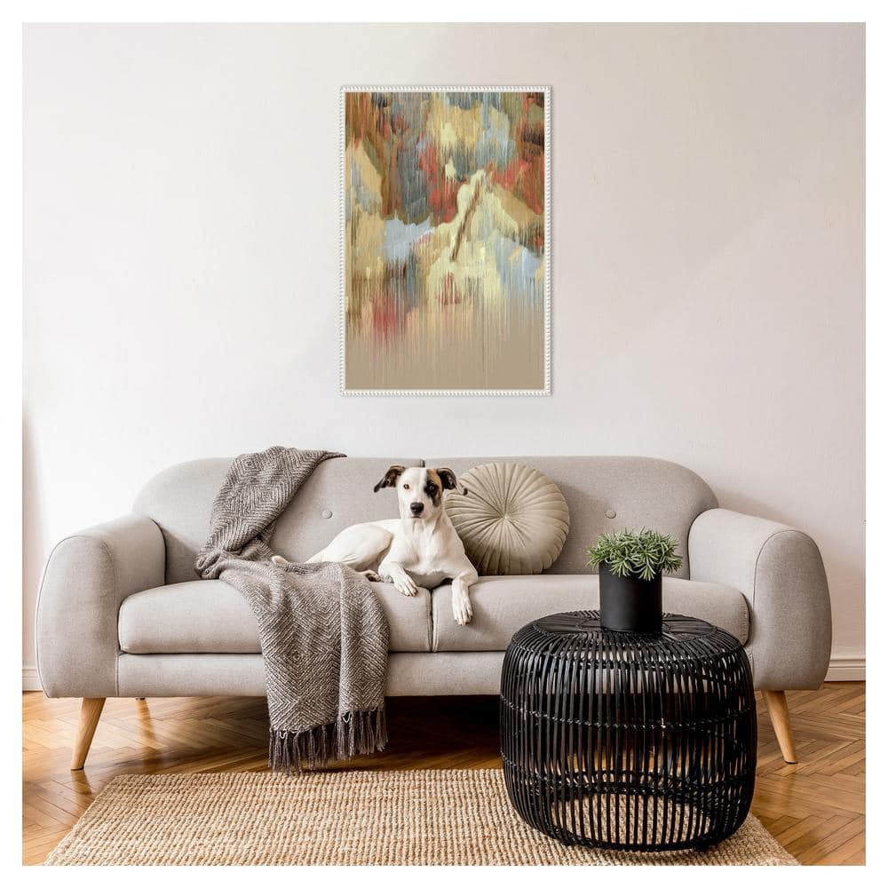 Summer Abstract Beaded Framed Canvas Wall Art