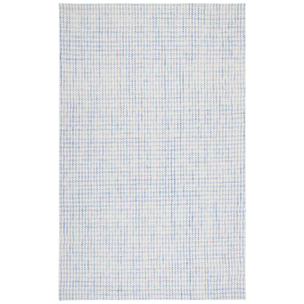 SAFAVIEH Marbella Blue/Ivory 5 ft. x 8 ft. Houndstooth Area