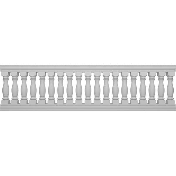 Ekena Millwork Fiberthane Embassy Balustrade 132 in. L x 38 in. H Fiberglass Railing Kit