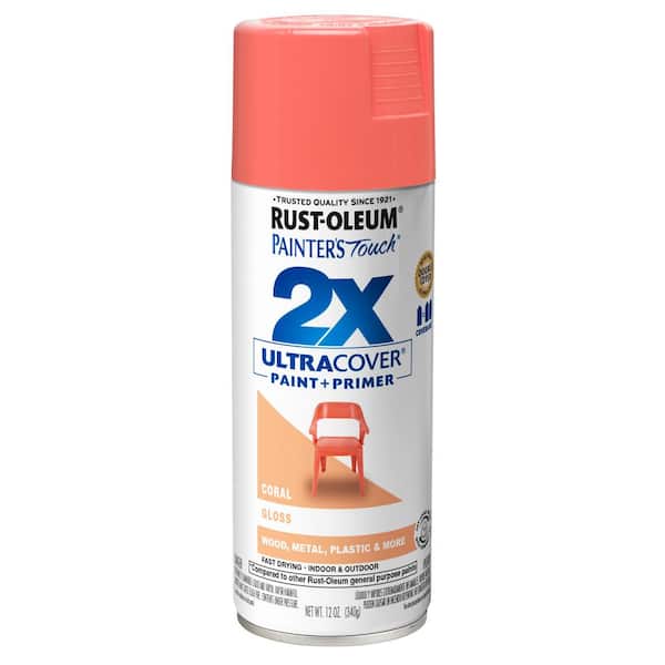 Rust-Oleum Painter's Touch 2X 12 oz. Gloss Coral General Purpose Spray  Paint 334052 - The Home Depot