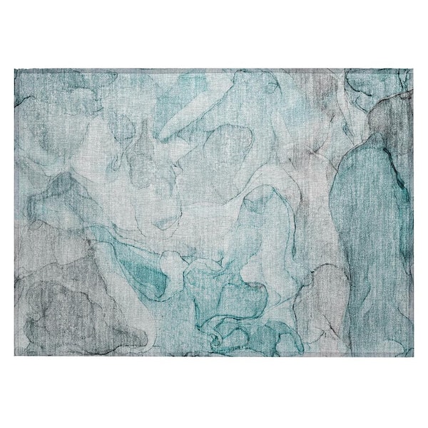 Addison Rugs Chantille ACN512 Teal 1 ft. 8 in. x 2 ft. 6 in. Machine Washable Indoor/Outdoor Geometric Area Rug