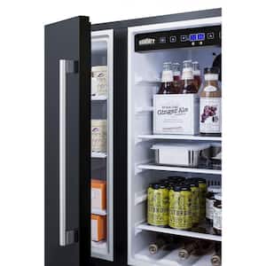 30 in. 5.4 cu. ft. Built-In Side by Side Refrigerator in Black, Counter Depth