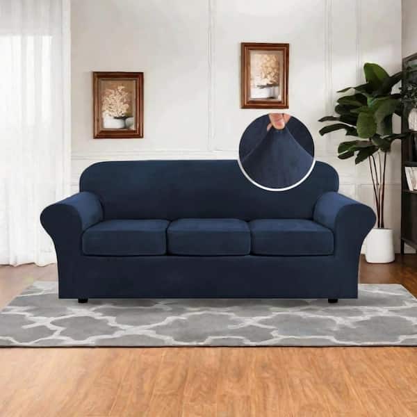 U-NICE HOME Loveseat Sofa Cover Reversible Couch Covers for 2 Cushion Couch for