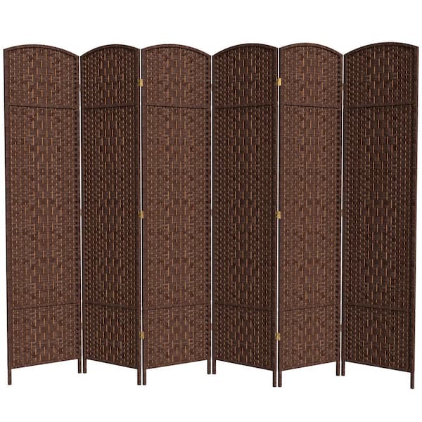 7 ft. Dark Mocha 6-Panel Room Divider