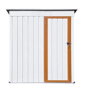 5 ft. x 3 ft. Gray Outdoor Metal Storage Shed With Lockable Doors (15 sq. ft.)