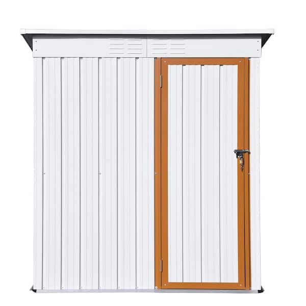 Willit 5 ft. x 3 ft. White Outdoor Metal Storage Shed With Lockable Doors (15 sq. ft.)