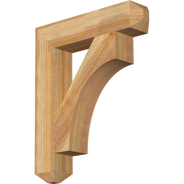 Ekena Millwork 4 in. x 24 in. x 20 in. Western Red Cedar Westlake Craftsman Rough Sawn Bracket