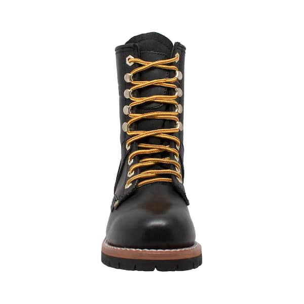 women's logger boots black