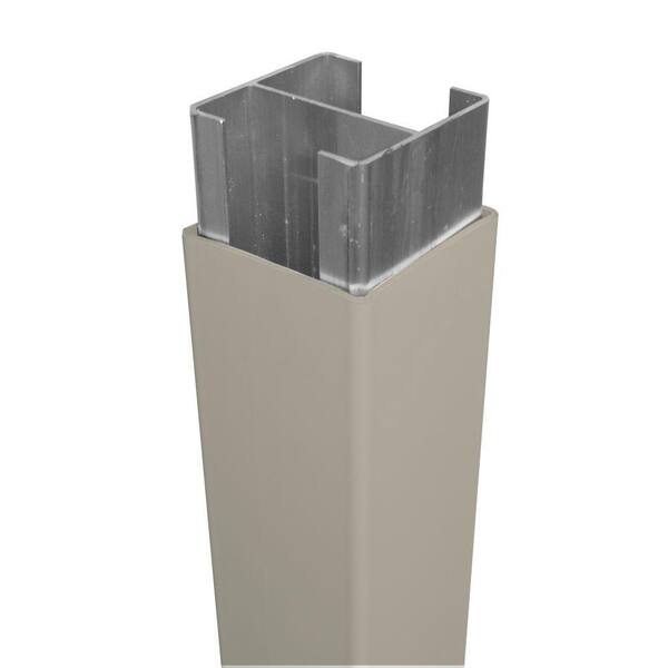 Weatherables 5 in. x 5 in. x 9 ft. Vinyl Fence Gate Blank Post