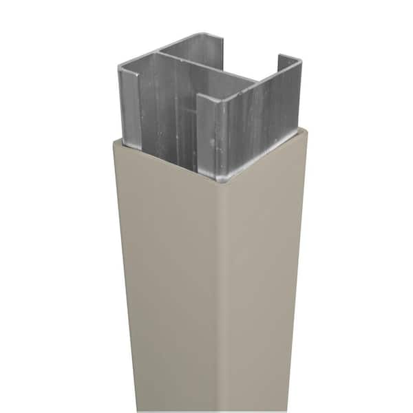 5 in. x 5 in. x 9 ft. Khaki Vinyl Fence Gate Blank Post