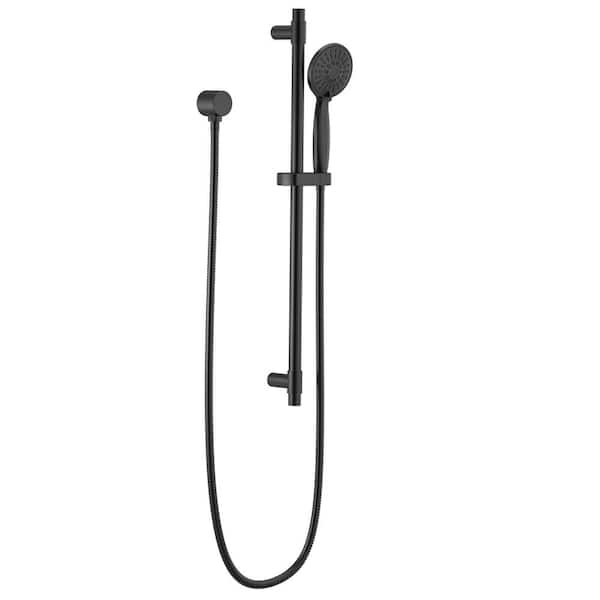 Delta 4-Spray Wall Mount Handheld Shower Head with Slide Bar 1.75 GPM in Matte Black