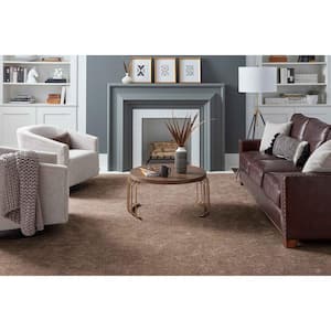 Corry Sound  - Cape Cod - Brown 38 oz. Polyester Pattern Installed Carpet