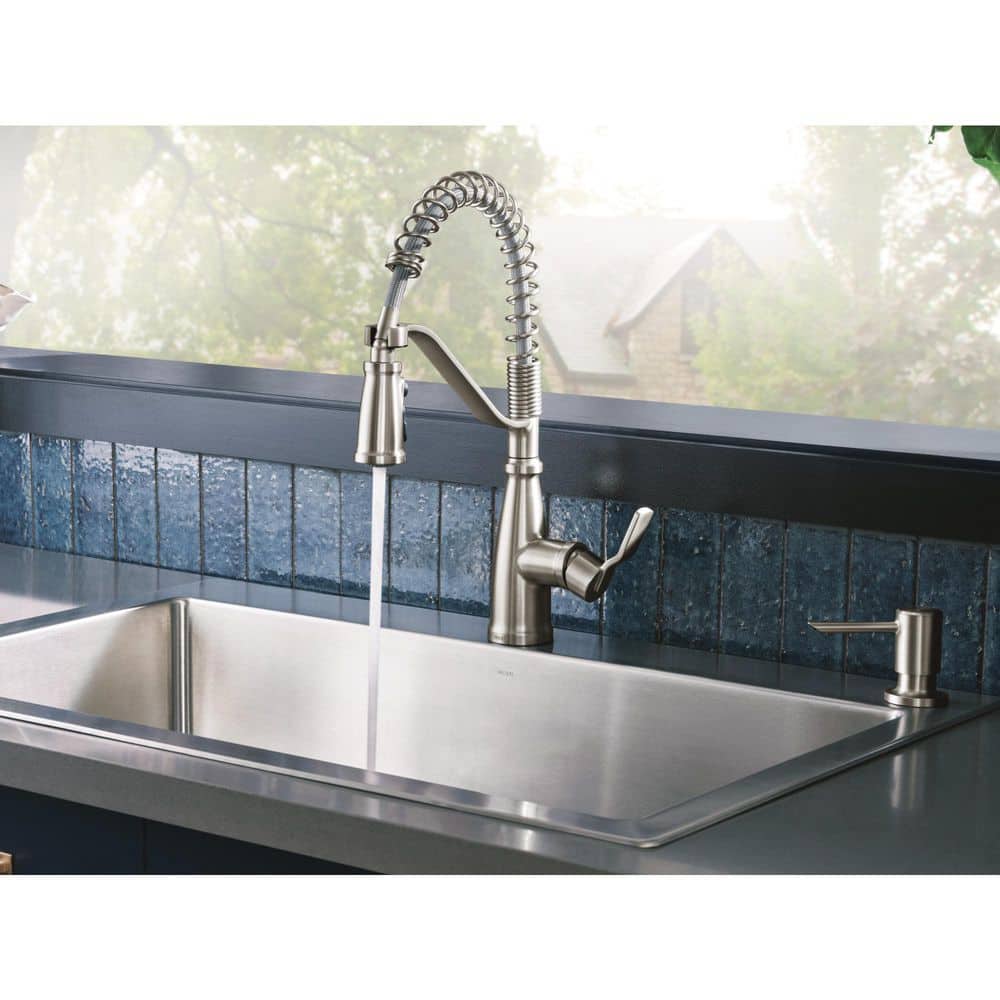 Stainless Steel Single Handle Spring Pulldown Kitchen Faucet
