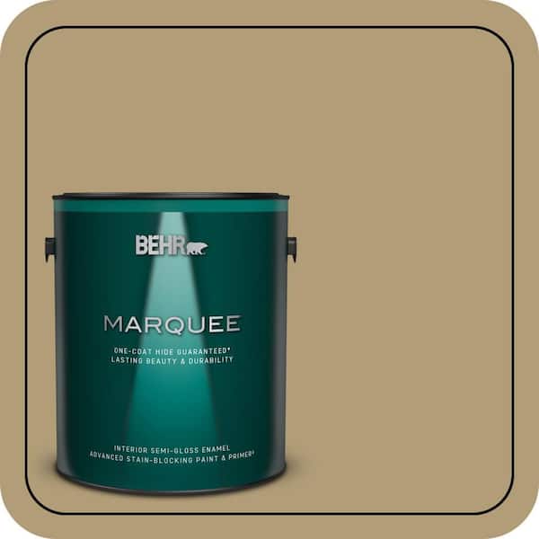 BEHR MARQUEE 1 gal. #S320-5 Ginger Tea One-Coat Hide Semi-Gloss Enamel Interior Paint & Primer