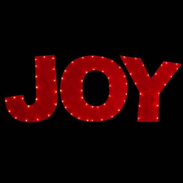 National Tree Company Pre-Lit 30 in. Red JOY Decoration