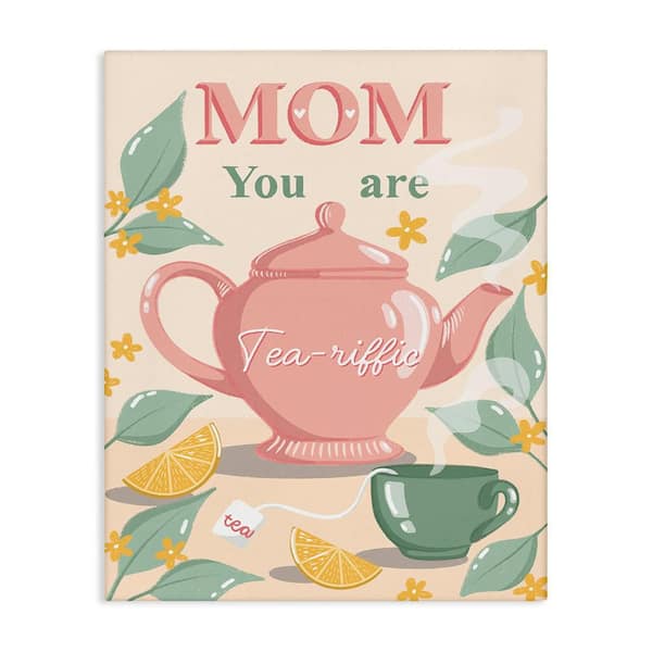 Mom You Are Tea-riffic Teapot by Dominika Godette Unframed Abstract Graphic Art Print 20 in. x 16 in.