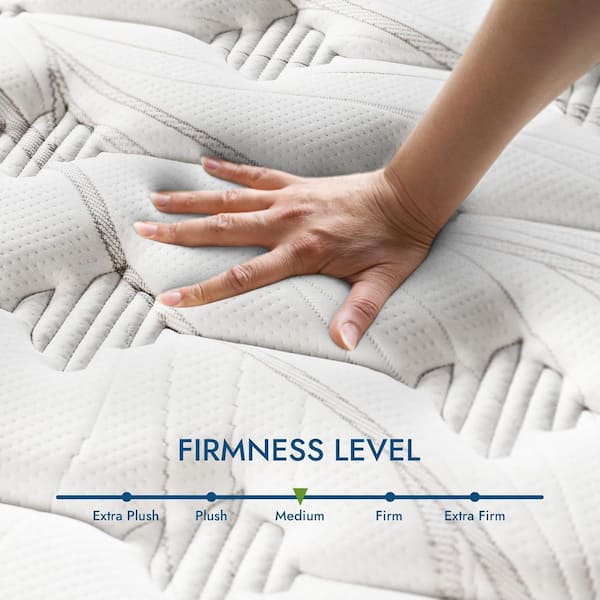 Full Medium 10 in. Twin Diamond Innerspring Hybrid Mattress with Cooling Gel Memory Foam