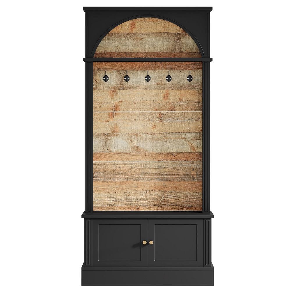 Carmalita Brown 70.86 in. Tall Hall Tree Coat Rack with Entryway Bench, Shoe Storage, 5 Double Hooks & Adjustable Shelf price history on PriceWatchPro