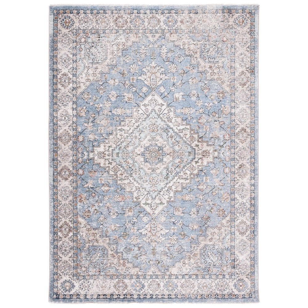 Jasmine 5 ft. x 8 ft. Blue/Gray Distressed Ornate Area Rug price history on PriceWatchPro