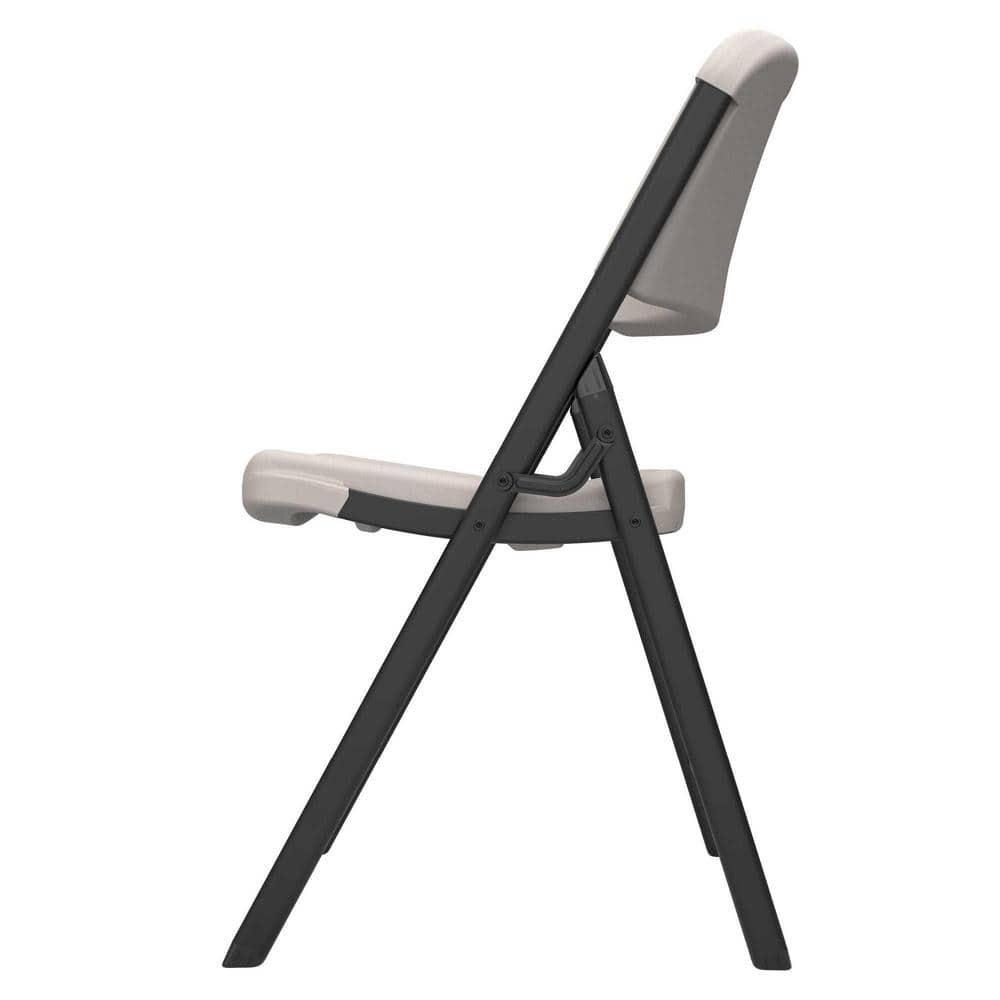 Putty Polyethylene and Steel Indoor/Outdoor Folding Chair Set