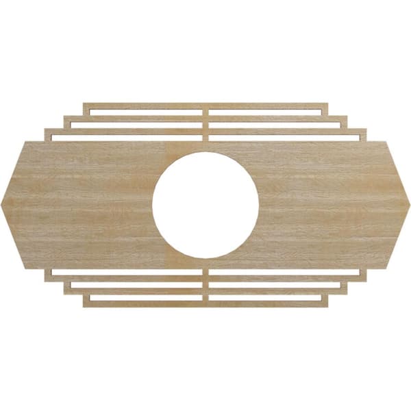 0.25 in. x 4.25 in. x 8 in. Wood Medallion Moulding
