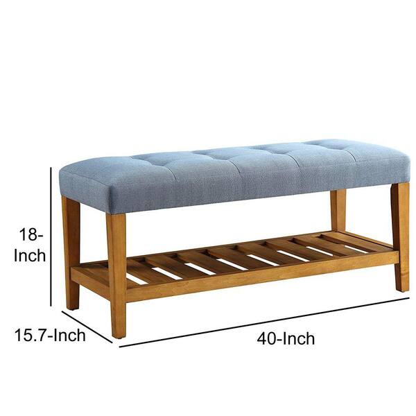 40 inch wood deals bench