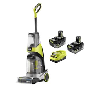 ONE+ HP 18V Cordless SWIFTClean Rug and Carpet Cleaner Machine w/ (2) 4Ah Batteries, Brush Rolls and Cleaning Solution