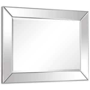 Medium Rectangle Beveled Glass Modern Mirror (40 in. H x 30 in. W)