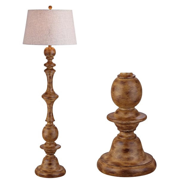 Taylor 67 in. H Brown Resin Floor Lamp