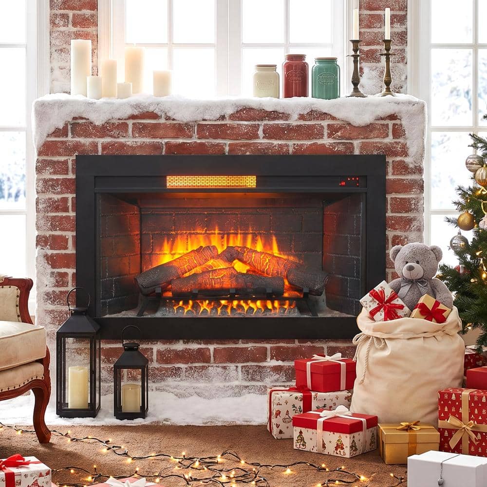 36 in. Recessed Infrared Electric Fireplace Insert with Removable Trim Kit, Touch Panel and Plug-In Heater price history on PriceWatchPro