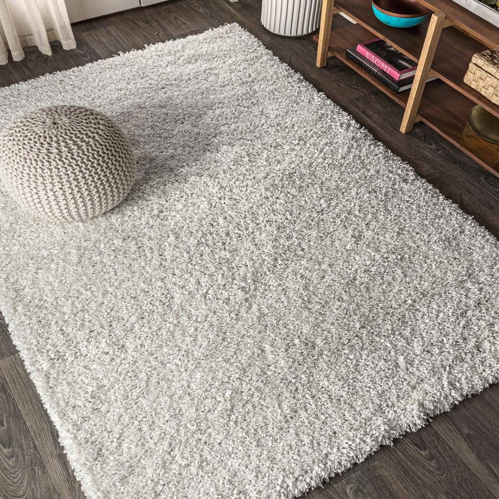 Mercer White Shag Plush Reversible Area Rug 3x5