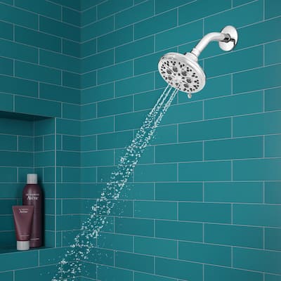 Restore 3-Spray 4.7 in. Single Wall Mount Fixed Adjustable Shower Head in Polished Chrome