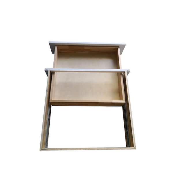 Plywell Ready to Assemble Shaker 36x7x21 in. Base Knee Drawer in White