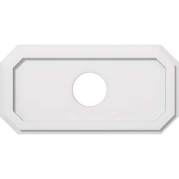 Ekena Millwork 26 in. x 13 in. x 1 in. Emerald Architectural Grade PVC Contemporary Ceiling Medallion